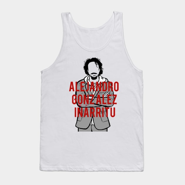 A Portrait of Alejandro González Iñárritu Tank Top by Youre-So-Punny